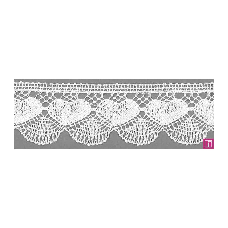 9813-0 PUNTILLA BOLILLO KALOLA 45 MM. ALGODON 100% BLANCO Venta en piezas de 25.00 M