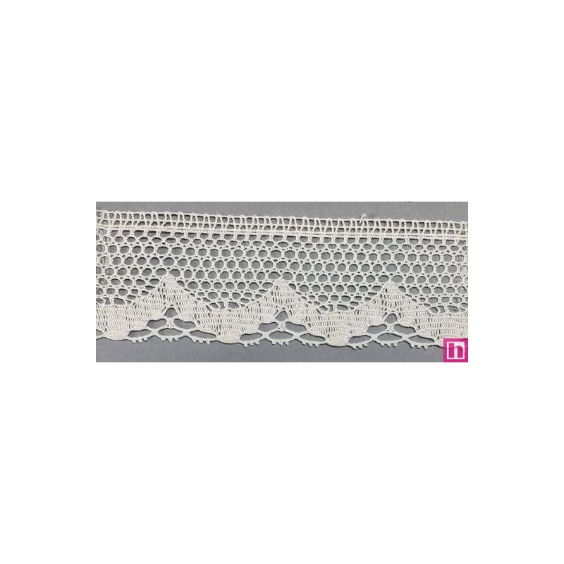 9815-104 PUNTILLA BOLILLO ABIGAL 50 MM. ALGODON 100% NATURAL Venta en piezas de 25.00 M