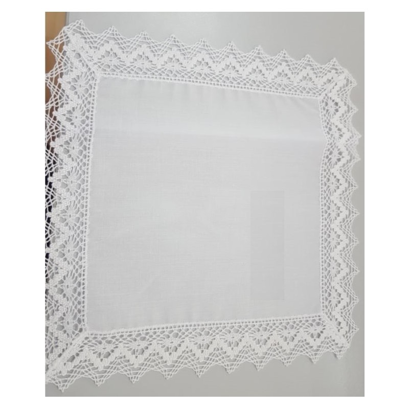982994-000 PAÑUELO ENCAJE ALGODON 100% BLANCO Venta en piezas de 1.00 U