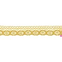 9907-95 PUNTILLA BOLILLO 22 MM WAILANI METALOPLASTICO 100% ORO Venta en piezas de 25.00 M