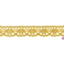 9909-95 PUNTILLA BOLILLO 25 MM WAILANI METALOPLASTICO 100% ORO Venta en piezas de 25.00 M