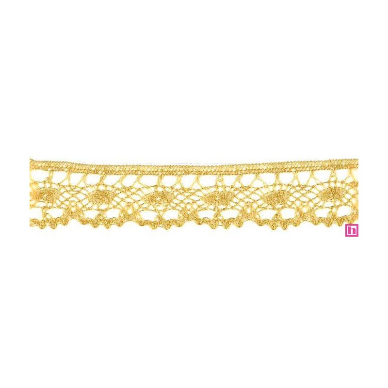 9912-95 PUNTILLA BOLILLO 30 MM ZAHARI METALOPLASTICO 100% ORO Venta en piezas de 25.00 M
