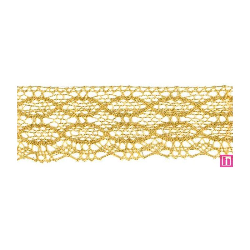 9916-95 PUNTILLA BOLILLO 50 MM ZAHARI METALOPLASTICO 100% ORO Venta en piezas de 25.00 M