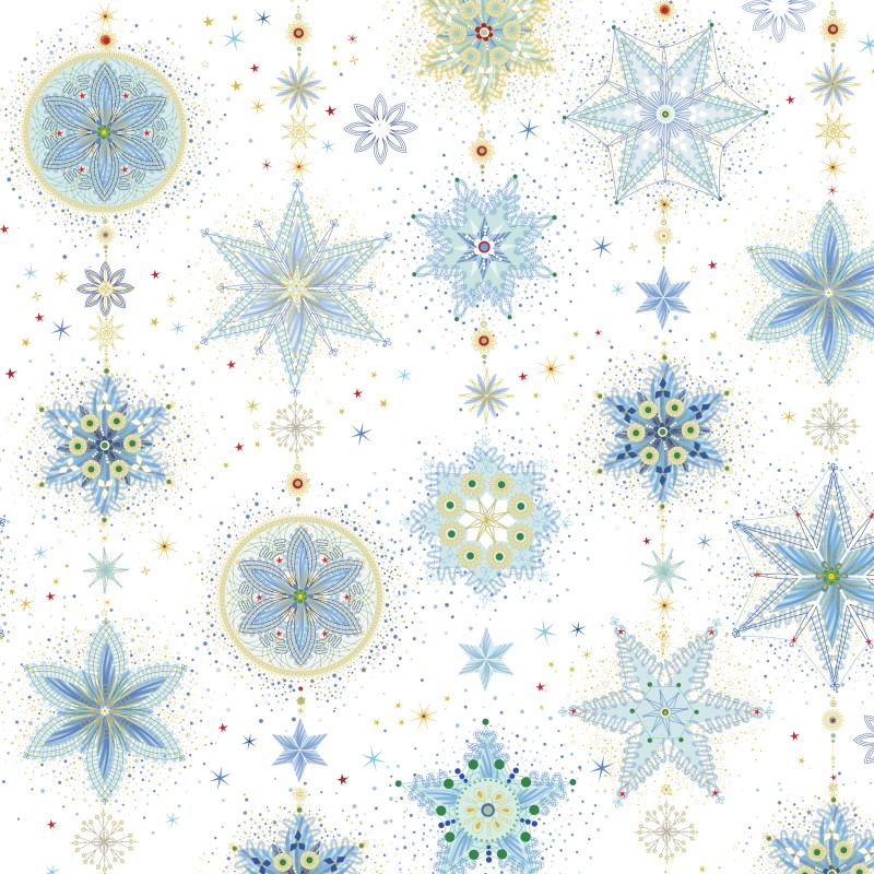P121-TTRE6305WB PATCH. AMERICANO TURNOWSKY TREASURES (01) 110 CM. ALGODON 100% BLANCO/AZUL Venta en piezas de 7.00 M