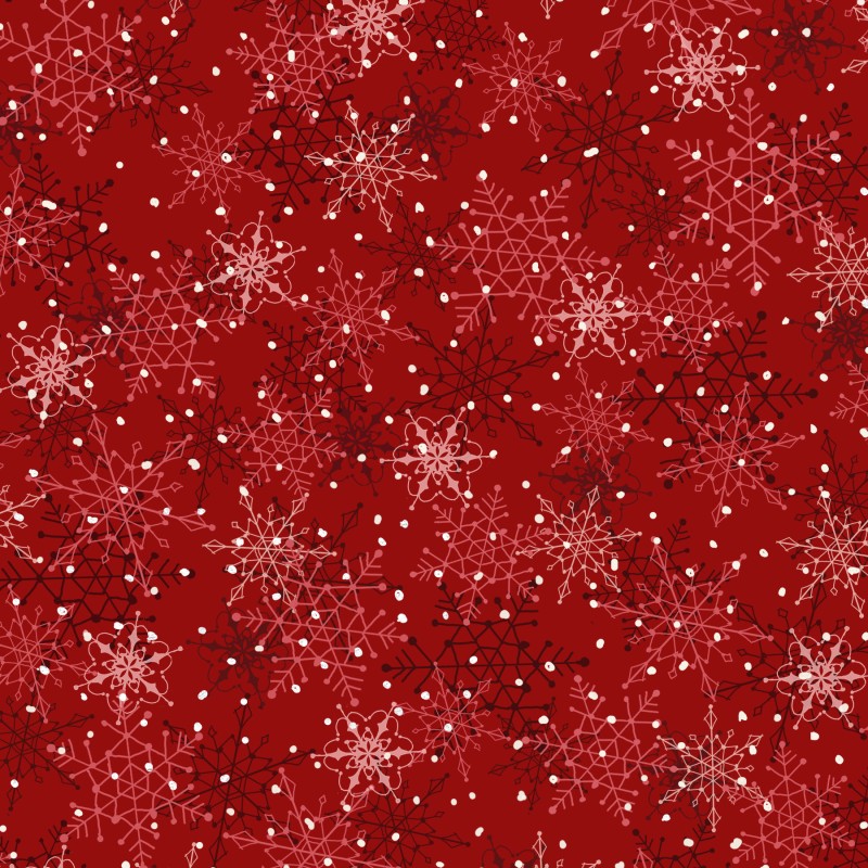 P121-WISO6233R PATCH. AMERICANO WINTER SONG (11) 110 CM. ALGODON 100% ROJO Venta en piezas de 7.00 M