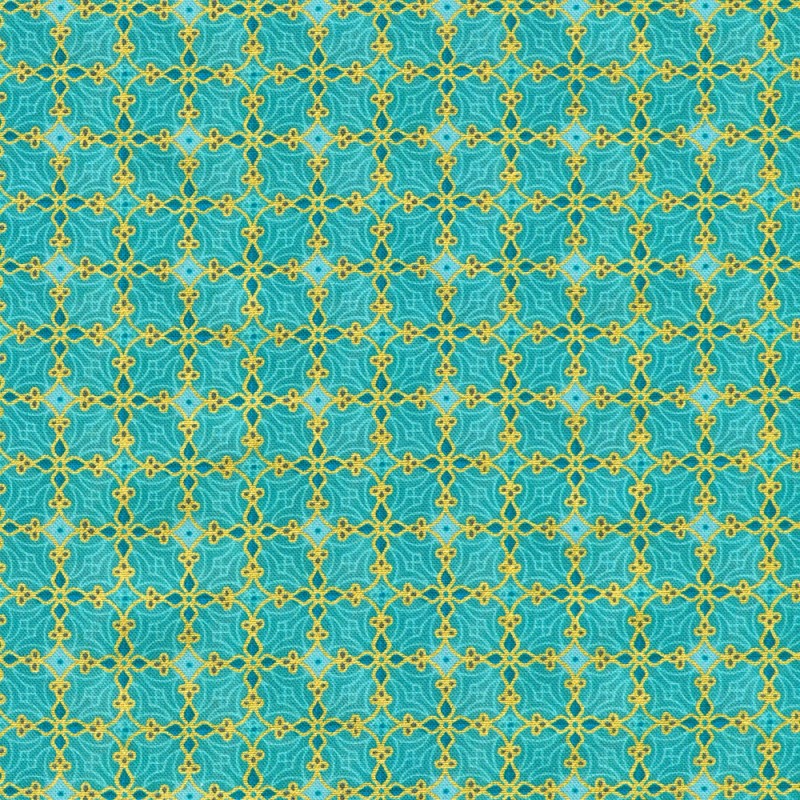 P135-RRMDM-23730-81 PATCH. AMERICANO STAR OF WONDER (10) 110 CM. ALGODON 100% TURQUESA Venta en piezas de 7.00 M