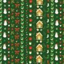 P135-SRKD-23909-224 PATCH. AMERICANO TINY TIDINGS (08) 110 CM. ALGODON 100% VERDE Venta en piezas de 7.00 M