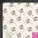 P137-4504-138 PATCH.AMERICANO LAUNDRY HOUR (11) 110 CM. ALGODON 100% BLANCO Venta en piezas de 6.00 M