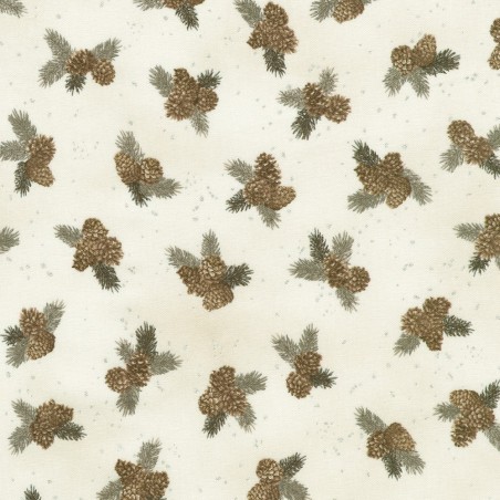 P137-SRKM-23707-303 PATCH. AMERICANO HOLIDAY FLOURISH - FOREST GLEN (49) 110 CM. ALGODON 100% NATURAL/PLATA METALLIC Venta en pi