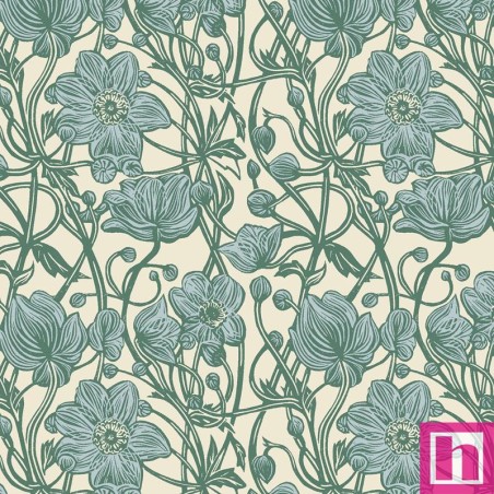 P17-MAS10831-B PATCH. AMERICANO COTTAGE FLOWERS (11) 110 CM. ALGODON 100% CREMA Venta en piezas de 7.00 M