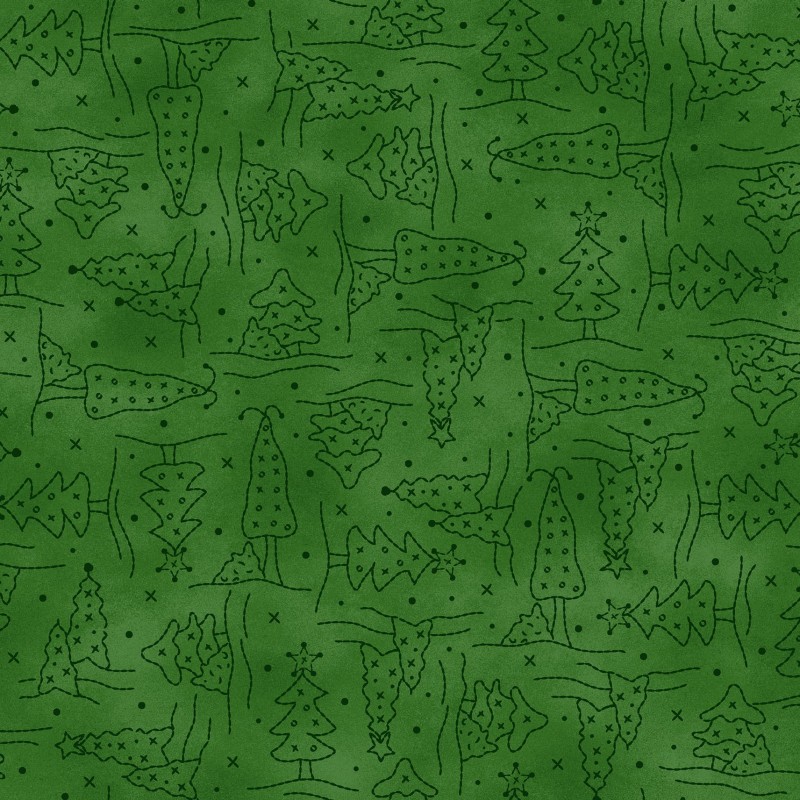 P17-MAS11095-G PATCH. AMERICANO CHRISTMASTIME (08) 110 CM. ALGODON 100% VERDE Venta en piezas de 7.00 M
