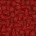 P17-MAS11095-R PATCH. AMERICANO CHRISTMASTIME (09) 110 CM. ALGODON 100% ROJO Venta en piezas de 7.00 M