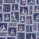 P17-MAS11100-B PATCH. AMERICANO REGATTA DAYS (01) 110 CM. ALGODON 100% AZUL Venta en piezas de 7.00 M
