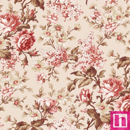 P17-MAS11310-E PATCH. AMERICANO MADDER ROSE (01) 110 CM. ALGODON 100% CREMA Venta en piezas de 6.90 M