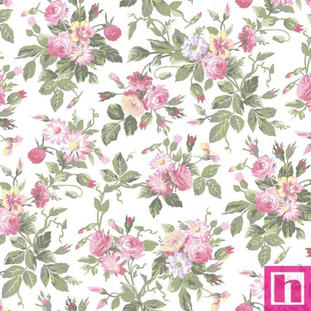 P17-MAS11471-W PATCH. AMERICANO GARDEN CLUB (05) 110 CM. ALGODON 100% CREMA Venta en piezas de 6.90 M