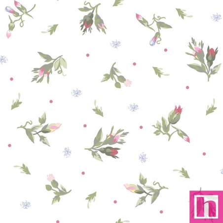 P17-MAS11474-W PATCH. AMERICANO GARDEN CLUB (11) 110 CM. ALGODON 100% BLANCO Venta en piezas de 6.90 M