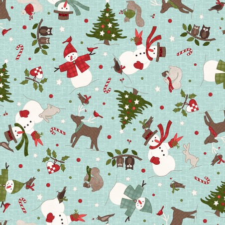 P17-MASF11162-Q PATCH. AMERICANO SNOWTOP MOUNTAIN FLANNEL (09) 110 CM. FRANELA ALGODON 100% MENTA Venta en piezas de 5.50 M