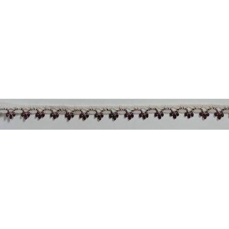 3480-H0 PUNTILLA BOLILLO EROS ALGODON 79%-VISCOSA 21% MARFIL/GRANATE Venta en piezas de 30.00 M