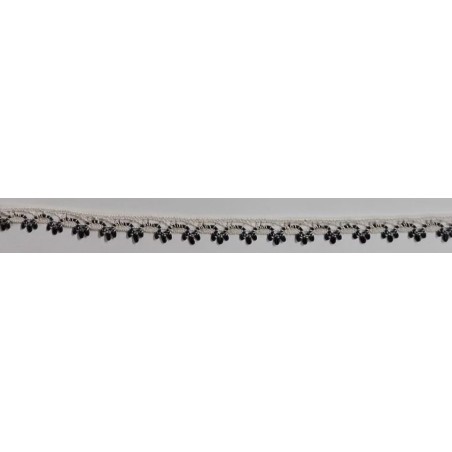 3480-H9 PUNTILLA BOLILLO EROS ALGODON 79%-VISCOSA 21% MARFIL/MARINO Venta en piezas de 30.00 M