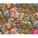 66997 PATCH. AMERICANO JUNK JOURNAL (07) 110 CM. ALGODON 100% MULTI Venta en piezas de 7.00 M
