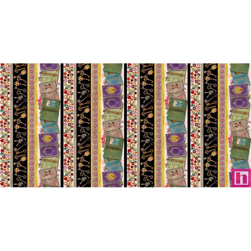 67004 PATCH. AMERICANO JUNK JOURNAL (14) 110 CM. ALGODON 100% MULTI Venta en piezas de 7.00 M