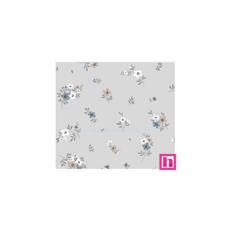 67048 DOBLE GASA ESTAMPADA THELMA (05) 135 CM. 128 GR/M2. ALGODON 100% GRIS Venta en piezas de 6.00 M