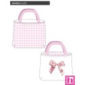 67432 TOTE BAGS LAZO - REVERSIBLE Y REPELENTE AL AGUA (12) 45X50 CMS. POLIESTER 100% BLANCO/ROSA Venta en piezas de 1.00 U