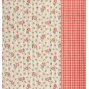 68007 ACOLCHADO ESTAMPADO EZAPOTE (01) 130 CM. 340 GR/M2. ALGODON 100% BEIG/CORAL Venta en piezas de 5.00 M