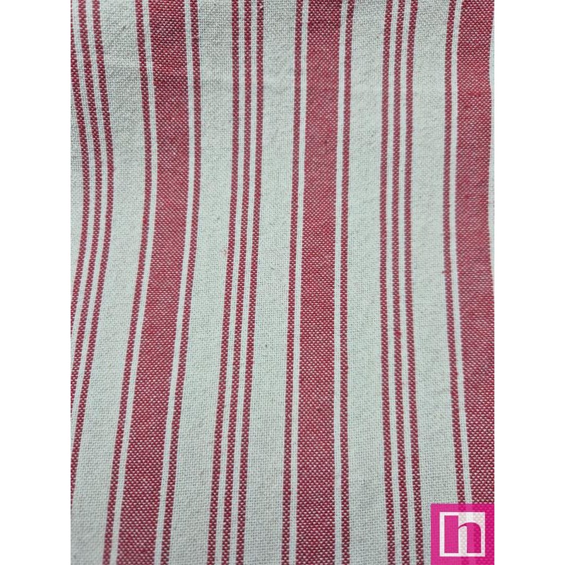68063 TEJIDO TRAMADO NOREL (24) 150 CM. ALGODON 100% ROJO Venta en piezas de 7.00 M