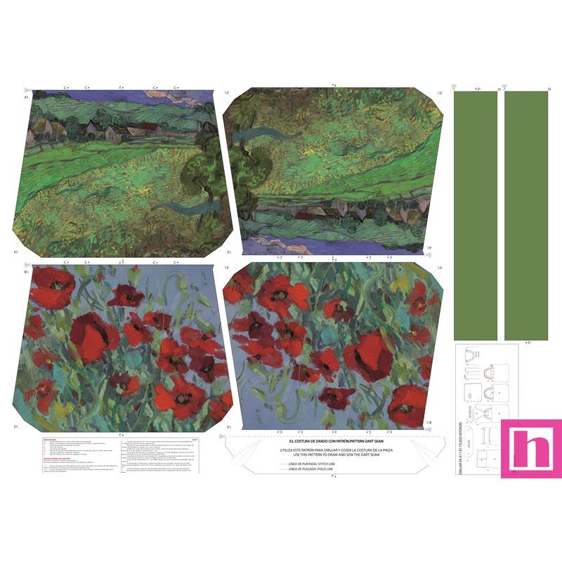 68127 TOTE BAGS FLORES ROJA - REVERSIBLE Y REPELENTE AL AGUA (18) 45X50 CMS. POLIESTER 100% VERDE Venta en piezas de 1.00 U