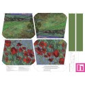 68127 TOTE BAGS FLORES ROJA - REVERSIBLE Y REPELENTE AL AGUA (18) 45X50 CMS. POLIESTER 100% VERDE Venta en piezas de 1.00 U