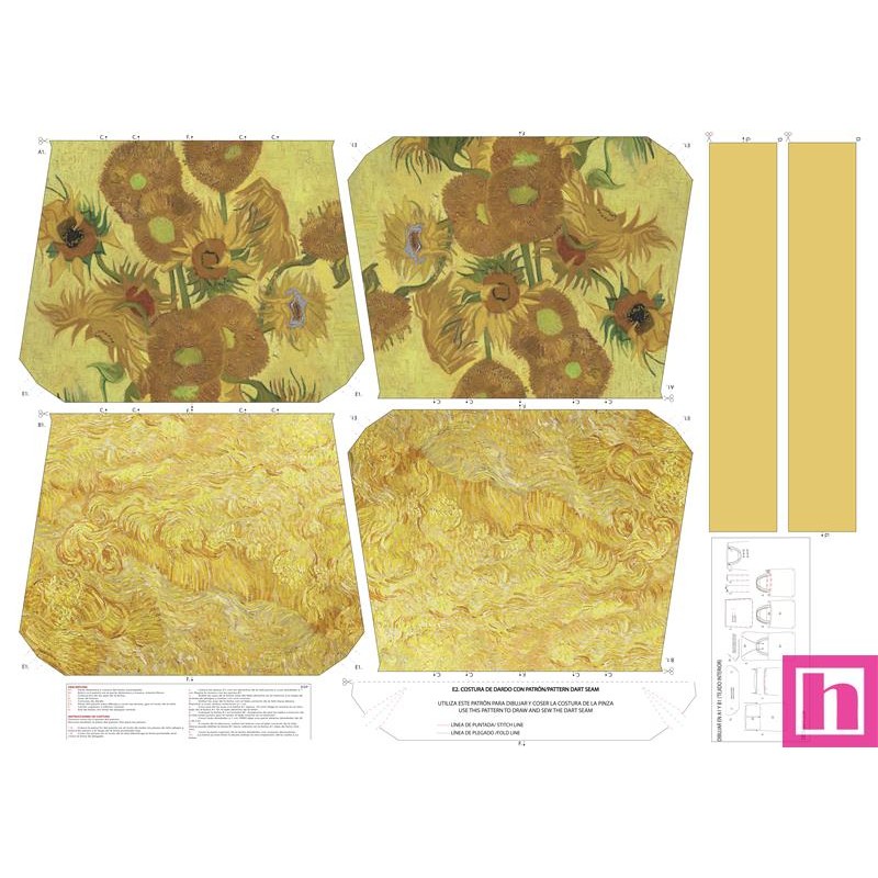 68138 TOTE BAGS PINTURA - REVERSIBLE Y REPELENTE AL AGUA (29) 45X50 CMS. POLIESTER 100% TRIGO Venta en piezas de 1.00 U