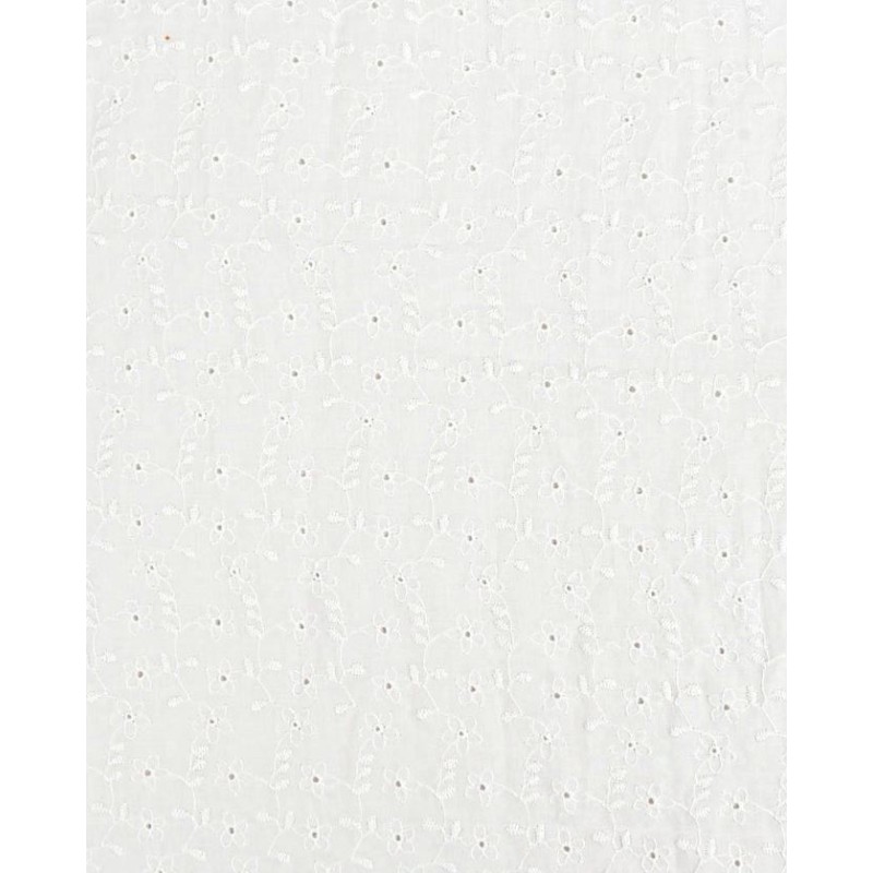 P69-5998-50 BATISTA BORDADA PALERMO (01) 1.30 M.-100 GR/M2 - ALGODON 100% BLANCO Venta en piezas de 6.00 M