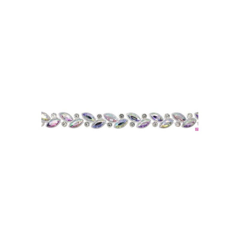 133900-0001 GALON FANTASIA SARABI 10 MM. ABS+RESINA+CRISTAL NEUTRO Venta en piezas de 9.10 M