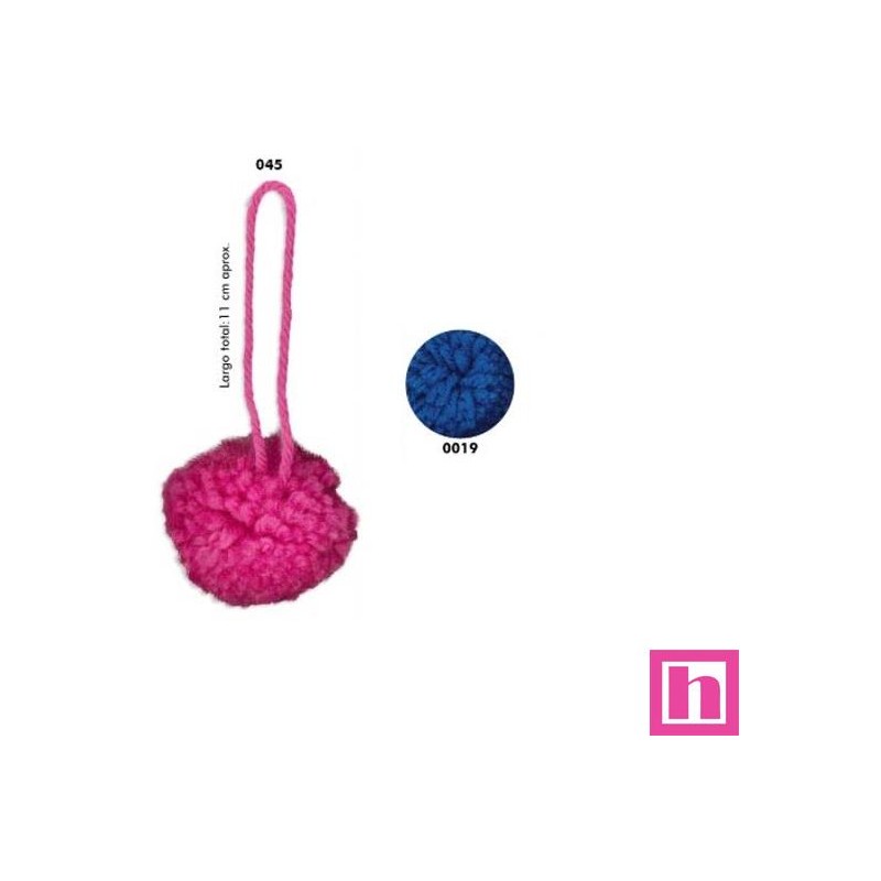 51005 YESENIA POMPON LANA ACRILICA 100% AZUL Venta en piezas de 10.00 U