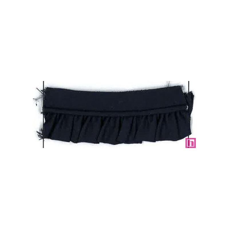 62495 VIVO FRUNCIDO CAMELIA POLIESTER 50%-ALGODON 50% NEGRO Venta en piezas de 25.00 M