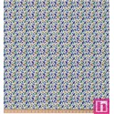 67124 TEJIDO ESTAMPADO GILES (02) 1.50 M. 115 GR/M2. ALGODON 100% NATURAL/AZUL Venta en piezas de 10.00 M