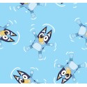 67918 TEJIDO ESTAMPADO BLUEY AND FRIENDS (00) 1.40 M. 130 GR/M2 ALGODON 100% AZUL Venta en piezas de 6.00 M