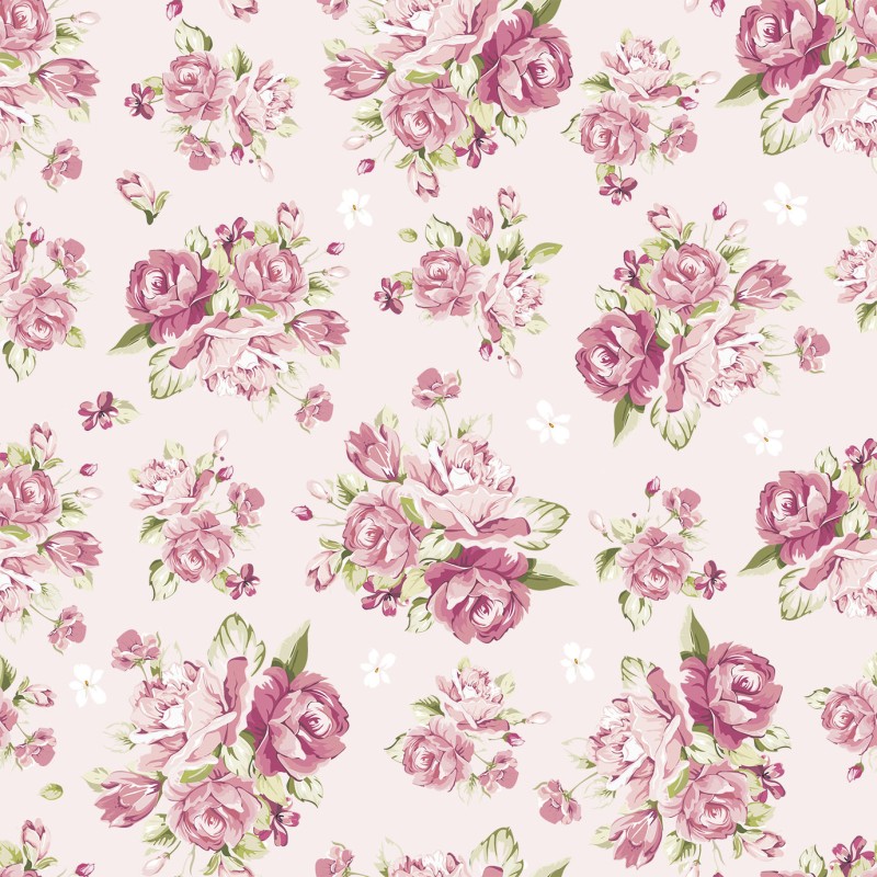 68012 LONETA ESTAMPADA ANTIMANCHAS FLORENCIA (01) 1.55 M. 240 GR/M2 - POLIESTER 100% ROSA Venta en piezas de 10.00 M