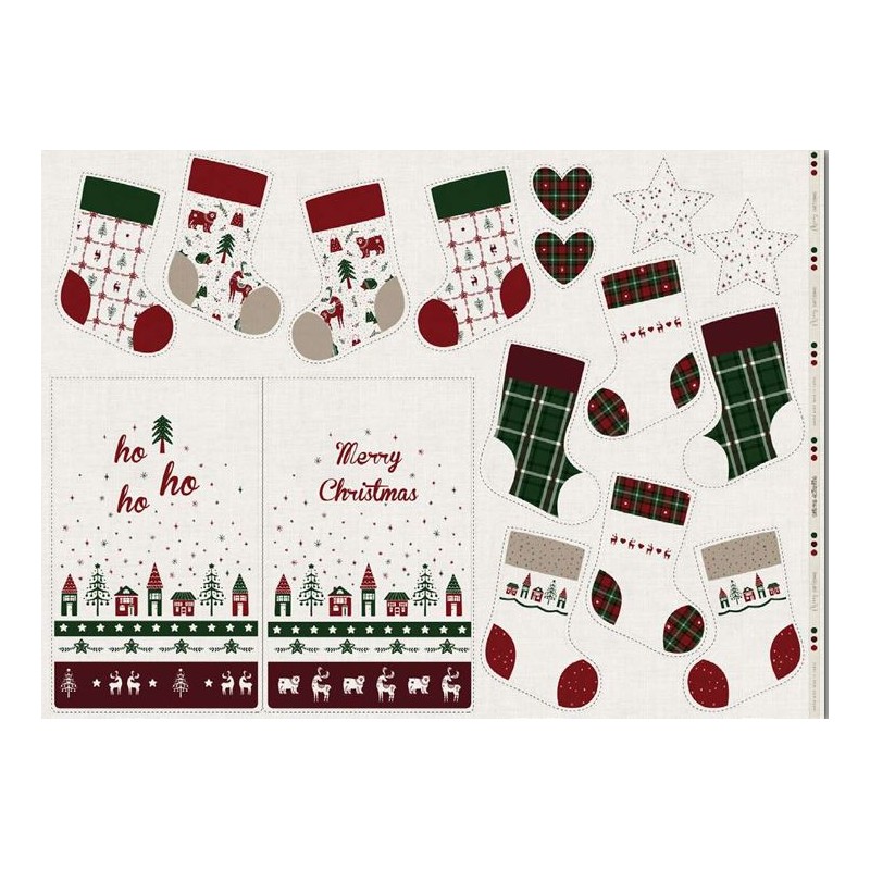 68042 BOTAS NAVIDAD HALP PANAMA ESTAMPADO (04) PANEL 150x110 M.-200 GR/M2- ALGODON 100% CRUDO Venta en piezas de 6.00 M