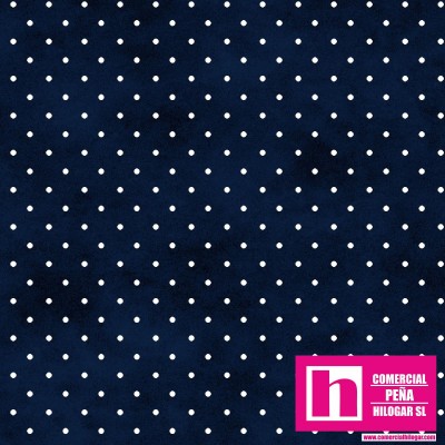 P0017-MAS609-NN PATCH. AMERICANO BEAUTIFUL BASICS-CLASSIC DOT (42) 110 CM. ALGODON 100% MARINO/BLANCO Venta en piezas de 7.00 M