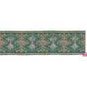 981253-0013 GALON FANTASIA ANDREA 45 MM. POLIESTER+PET VERDE/DORADO Venta en piezas de 9.10 M