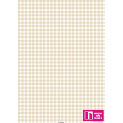 P0017-MAS610-WE1 PATCH. AMERICANO BEAUTIFUL BASICS-CLASSIC CHECK (51) 110 CM. ALGODON 100% MARFIL/BLANCO Venta en piezas de 7.00