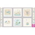 P121-AMLO6494GREY PATCH. AMERICANO A MOTHER´S LOVE (02) PANEL 60X110 CM. ALGODON 100% GRIS Venta en piezas de 7.00 M