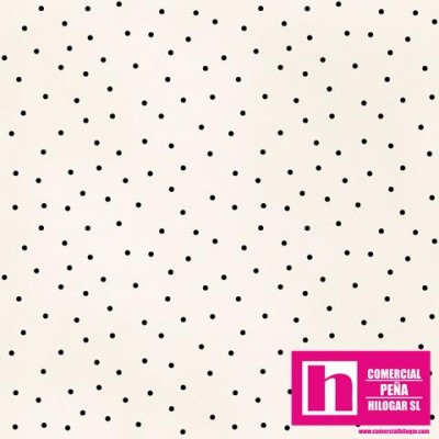 P0017-MAS8119-EJ PATCH. AMERICANO BEAUTIFUL BASICS-SCATTERED DOT (83) 110 CM. ALGODON 100% NATURAL/NEGRO Venta en piezas de 7.00