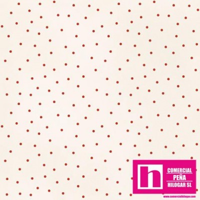 P0017-MAS8119-ER PATCH. AMERICANO BEAUTIFUL BASICS-SCATTERED DOT (84) 110 CM. ALGODON 100% NATURAL/ROJO Venta en piezas de 7.00 