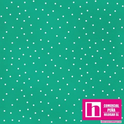 P0017-MAS8119-QG PATCH. AMERICANO BEAUTIFUL BASICS-SCATTERED DOT (113) 110 CM. ALGODON 100% VERDE/BLANCO Venta en piezas de 7.00