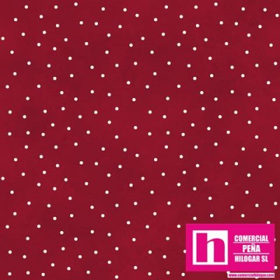 P0017-MAS8119-R3 PATCH. AMERICANO BEAUTIFUL BASICS-SCATTERED DOT (104) 110 CM. ALGODON 100% FRESA/BLANCO Venta en piezas de 7.00