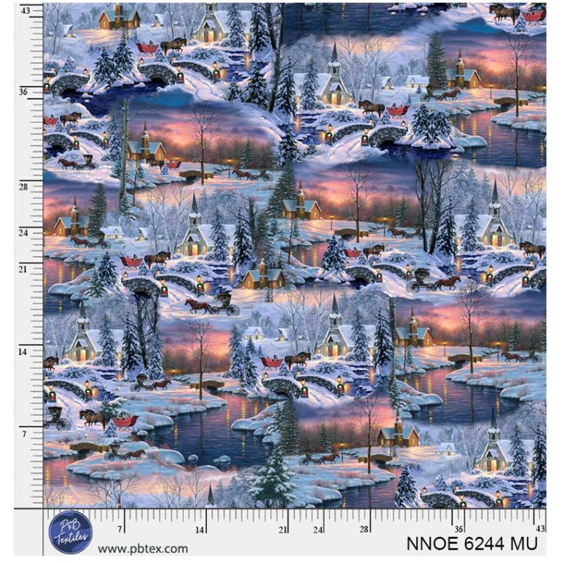P121-NNOE6244PA PATCH. AMERICANO NATURES NOEL (03) 110 CM. ALGODON 100% AZUL Venta en piezas de 4.55 M