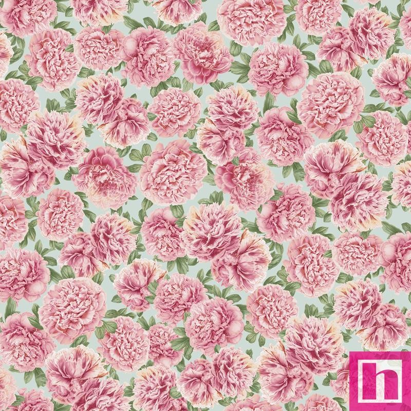 P121-PHIL6533TEAL PATCH. AMERICANO PEONY HILL (03) 110 CM. ALGODON 100% AGUA Venta en piezas de 7.00 M
